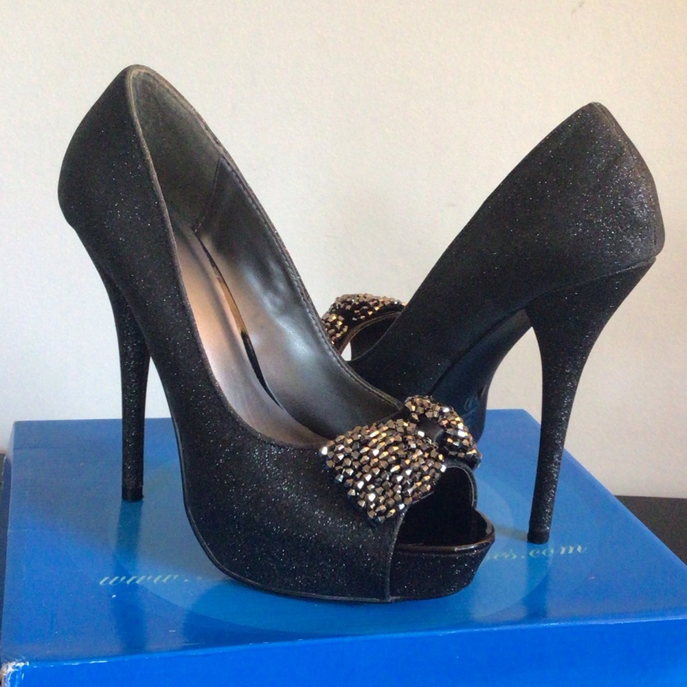 My Delicious Shoes - Black Glitter